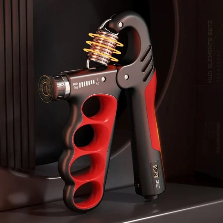 100KG Adjustable Spring Hand Grip with Digital Counter Hand Gripper Strengthener Strength Exercise Equipment